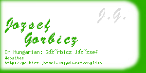 jozsef gorbicz business card